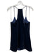 Johnny Was Size M Blue Rayon & Silk V Neck Sleeveless Velvet Top Blue / M