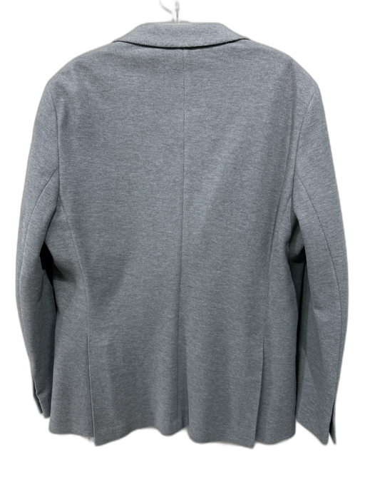 Carolina Herrera Gray Cotton Solid 2 Button Men's Blazer Gray / Est L