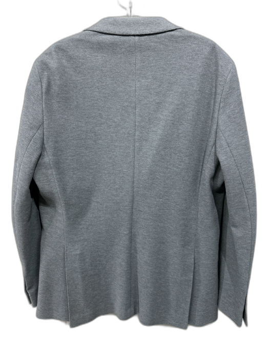 Carolina Herrera Gray Cotton Solid 2 Button Men's Blazer Gray / Est L