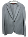 Carolina Herrera Gray Cotton Solid 2 Button Men's Blazer Gray / Est L