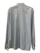 Carolina Herrera Size 17 Blue & White Cotton Striped Button Up Long Sleeve Shirt Blue & White / 17