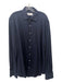 Carolina Herrera Size 17 Blue Cotton Blend Solid Button Down Long Sleeve Shirt 17