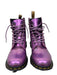 Dr Marten Shoe Size 7 Purple Vegan Leather Metallic Glitter Laces Ankle Boots Purple / 7