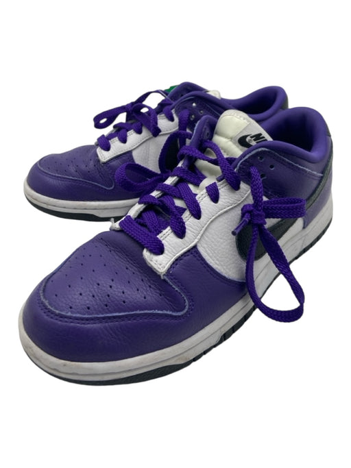 Nike Shoe Size 8 Purple, White & Black Leather Laces Low Top Colorblock Sneakers Purple, White & Black / 8