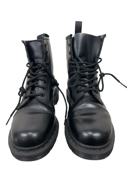 Dr Marten Shoe Size 7 Black Leather Combat Laces Boots Black / 7