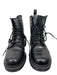 Dr Marten Shoe Size 7 Black Leather Combat Laces Boots Black / 7