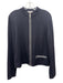 St John Sport Size M Black & White Wool Blend Zip Knit Zip Pocket Jacket Black & White / M