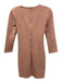 Michael Costello Size S Light Pink Rayon & Nylon 3/4 Sleeve V Neck Dress Light Pink / S