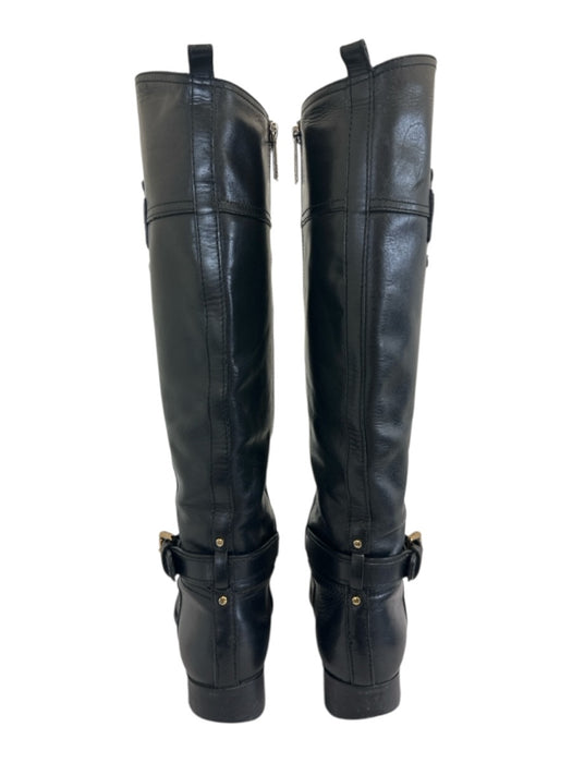 Tory Burch Shoe Size 6 Black Leather Buckle Detail Side Zip Riding Boots Black / 6