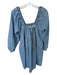 Free People Size Est L Med Dark Wash Cotton Long Balloon Sleeve Denim Dress Med Dark Wash / Est L