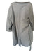 LAAGAM Size XL Light Gray Cotton Blend Collar Belted Trench Coat Light Gray / XL
