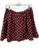 Lands End Size 8 Maroon & White Cotton Polka Dots Pockets Drawstring Waist Skirt Maroon & White / 8