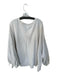 Free People Size M/L White Cotton Blend Crew Neck Long Sleeve Sweatshirt White / M/L