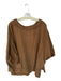 We The Free Size L Brown Cotton Short Sleeve Frayed Oversize Sweatshirt Brown / L