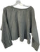 Free People Size XL Grey Cotton Blend Cropped Long Sleeve Sweatshirt Grey / XL