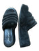 Free People Shoe Size 39 Black Suede Platform Open Back Open Toe Sandals Black / 39