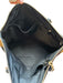 Coach Black & Gold Leather Top Handles Chain Strap Zip Close Gold Hardware Bag Black & Gold / M