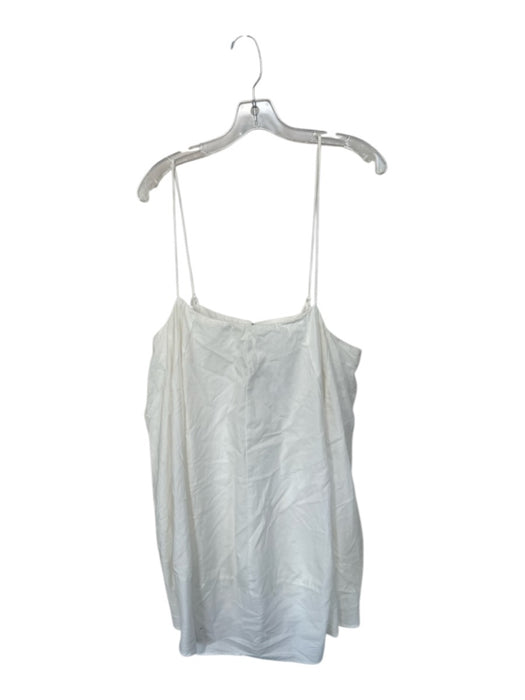 Free People Size L White Cotton Spaghetti Strap lined short Dress White / L