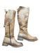Bed Stu Shoe Size 9 Light Brown Leather Side Zip Over the Knee Lace Up Boots Light Brown / 9