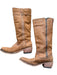 Liberty Black Shoe Size 8 Brown Leather Side Zip Knee High Western Boots Brown / 8