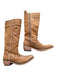 Liberty Black Shoe Size 8 Brown Leather Side Zip Knee High Western Boots Brown / 8