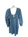 Free People Size Est M Med Light Wash Cotton Long Balloon Sleeve Denim Dress Med Light Wash / Est M