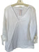 COS Size 12 White Cotton Long Sleeve V Neck Top White / 12