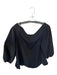 Tibi Size 10 Midnight Navy Polyester Long Balloon Sleeve Off Shoulder Top Midnight Navy / 10