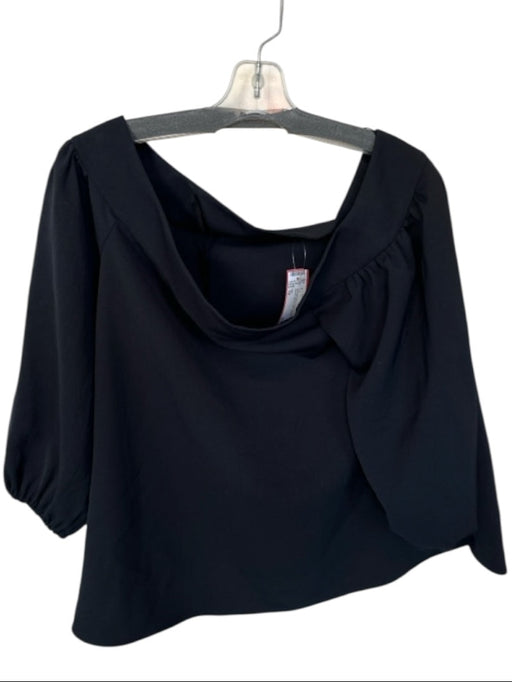 Tibi Size 10 Midnight Navy Polyester Long Balloon Sleeve Off Shoulder Top Midnight Navy / 10