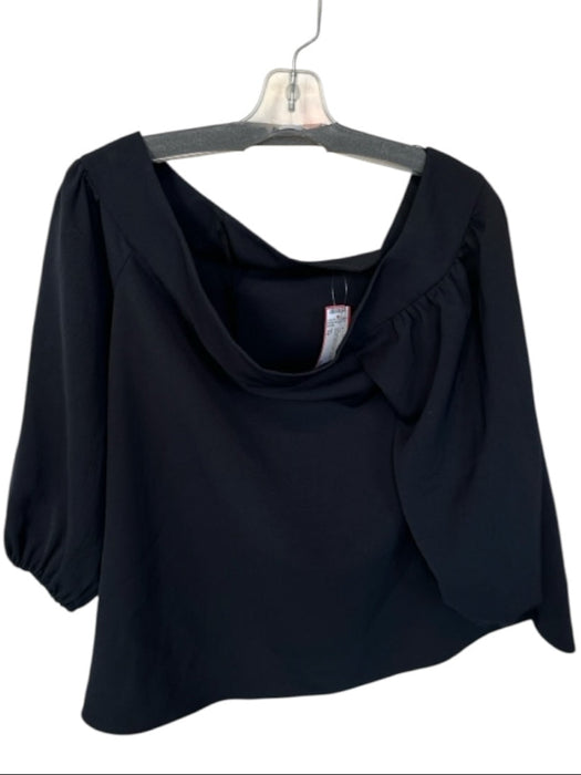 Tibi Size 10 Midnight Navy Polyester Long Balloon Sleeve Off Shoulder Top Midnight Navy / 10