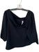 Tibi Size 10 Midnight Navy Polyester Long Balloon Sleeve Off Shoulder Top Midnight Navy / 10