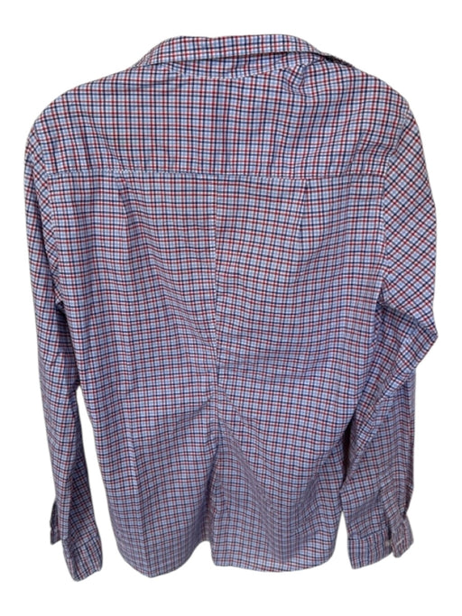 Frank & Eileen Size L Red & Blue Cotton Long Sleeve Plaid Button Down Top Red & Blue / L