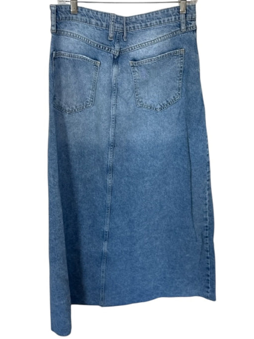 We The Free Size 10 Med Light Wash Cotton High Waist Maxi Denim Skirt Med Light Wash / 10