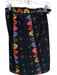 Farm Rio Size MP Black & Multi Cotton Strapless Embroidered Back Tie Dress Black & Multi / MP