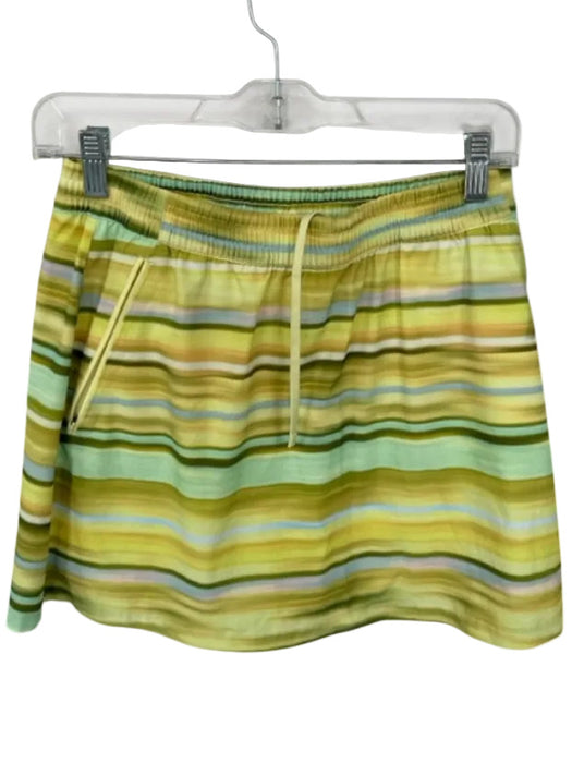 Outdoor Voices Size M Yellow & Green Recycled Polyester Blend Drawstring Skort Yellow & Green / M