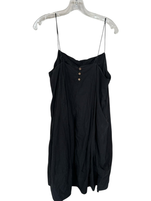 Free People Size M Black Cotton Spaghetti Strap Maxi Dress Black / M