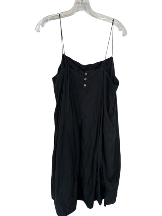 Free People Size M Black Cotton Spaghetti Strap Maxi Dress Black / M