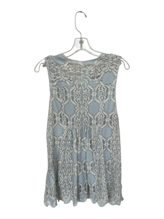 Free People Size XS Baby Blue Lace Sleeveless Dress Baby Blue / XS