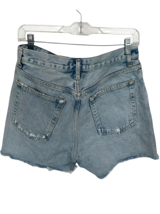 Agolde Size 28 Light Wash Organic Cotton High Waist Button Fly Cut Off Shorts Light Wash / 28