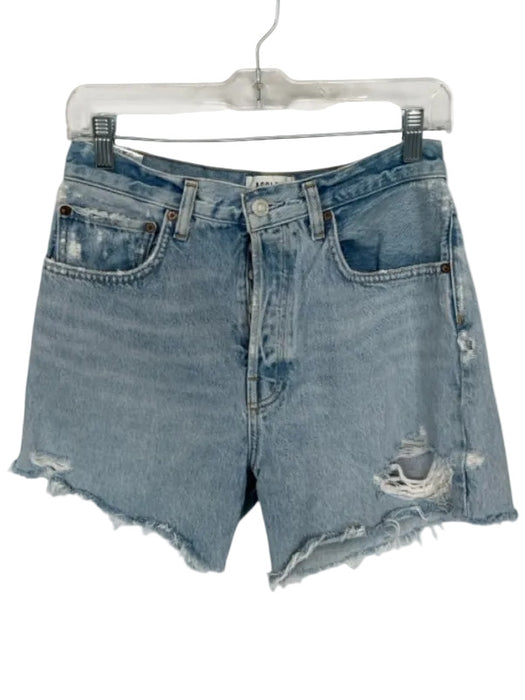 Agolde Size 28 Light Wash Organic Cotton High Waist Button Fly Cut Off Shorts Light Wash / 28