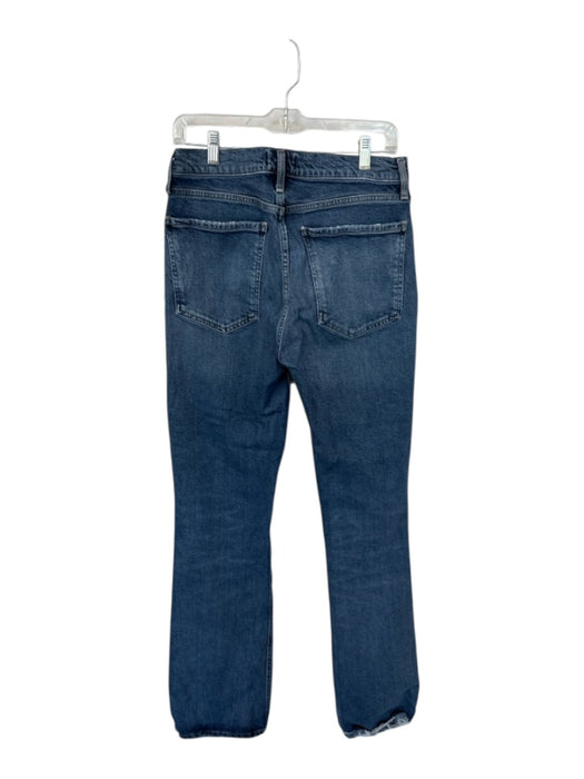 Agolde Size 29 Med Dark Wash Organic Cotton High Waist Boot Cut Raw Hem Jeans Med Dark Wash / 29