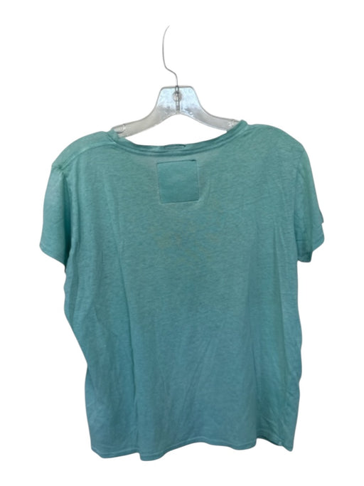 Mother Size M Sea Green Linen Short Sleeve Graphic Top Sea Green / M