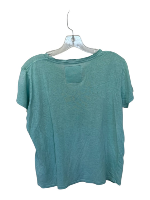 Mother Size M Sea Green Linen Short Sleeve Graphic Top Sea Green / M