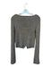 Ganni Size M Gold & Black Polyester Blend Metallic Front Tie Cardigan Sweater Gold & Black / M