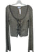 Ganni Size M Gold & Black Polyester Blend Metallic Front Tie Cardigan Sweater Gold & Black / M