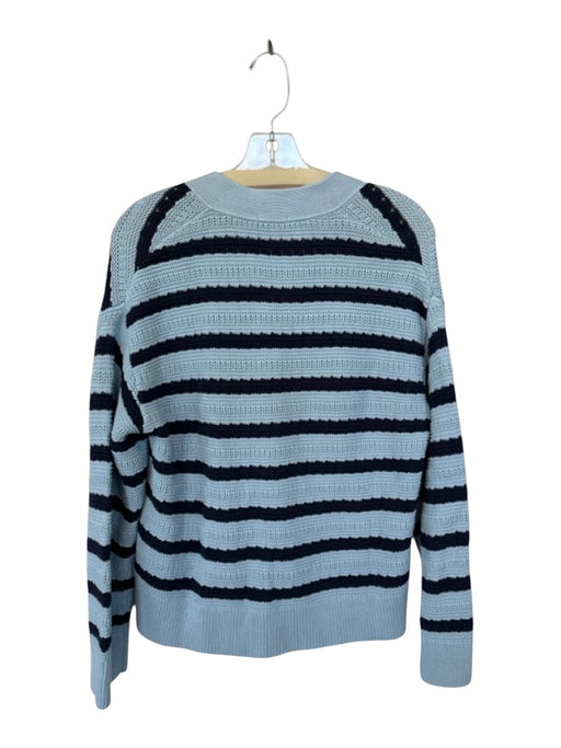 Rails Size M Blue & Navy Cotton Long Sleeve Striped Knit Cardigan Sweater Blue & Navy / M