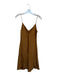 Dannijo Size M Bronze Silk Spaghetti Strap V Neck Mini Dress Bronze / M