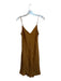 Dannijo Size M Bronze Silk Spaghetti Strap V Neck Mini Dress Bronze / M