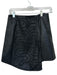 Tibi Size 2 Black Leather Cut Outs Back Zip Mini Skirt Black / 2