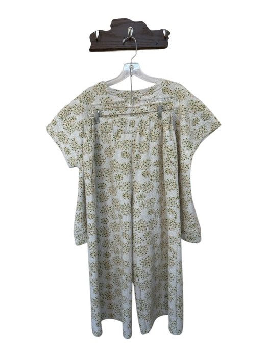 See and Be Seen Size L White & Green Polyester Blend Textured dots Pant Set White & Green / L